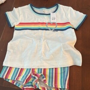 Jean shorts and matching t shirt